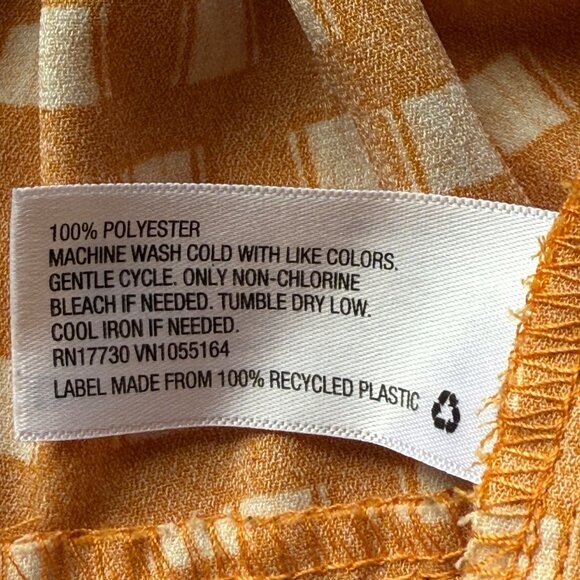 A New Day Womens Shorts Tie-Waist Checkered Polyester Orange XXL Casual Chic - Picture 4 of 6